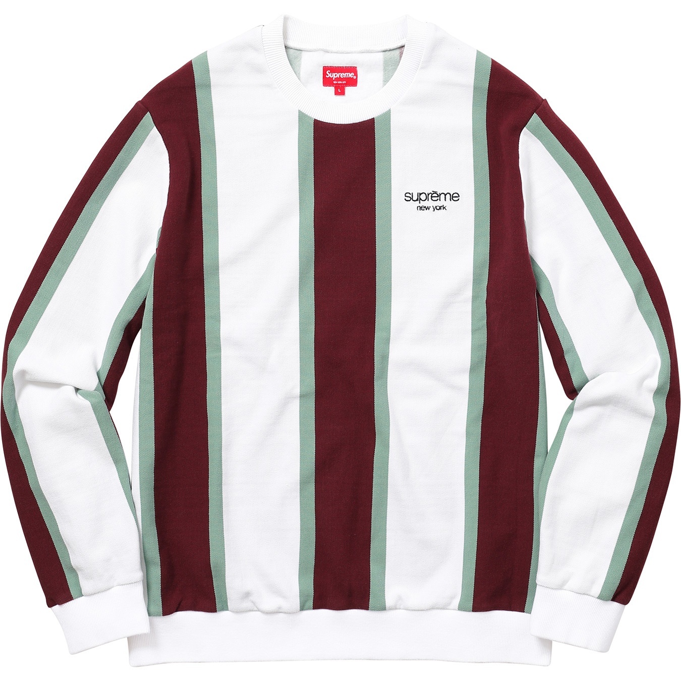 Vertical Striped Pique Crewneck view 8